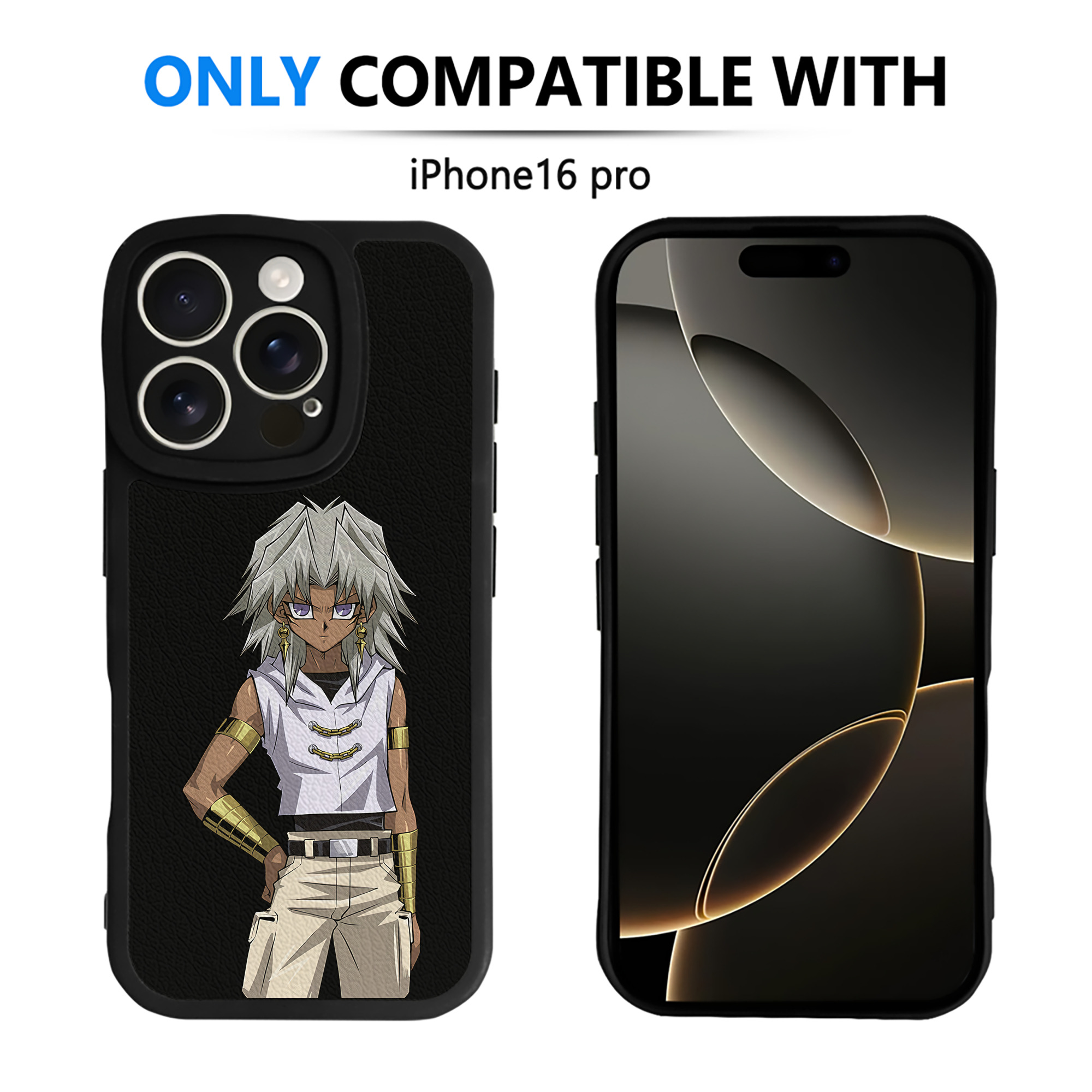 （画像用） 遊☆戯☆王 Yu-Gi-Oh! 【iPhone 16シリーズ対応】シリコンスマホケース（レザー調） 材質：シリコン